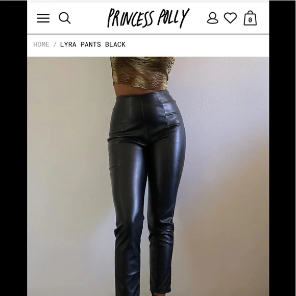 Princess Polly Black Lyra Pants - Picture 1 of 2